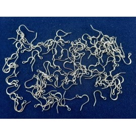 Fischhaken 16mm Öse 2mm Draht 0,7mm Messing versilbert - FH16MSSI