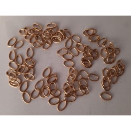 Ringe oval zu 14 x 9 x 1,5mm Tombak roh 100 Stk - RIOV14915TB
