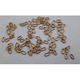 Ringe oval zu 8 x 4,5 x 1,0mm Messing roh 100 Stk RIOV804510MS