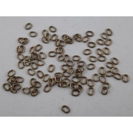 Ringe oval zu 7 x 5,3 x 1,2mm Messing roh 100 Stk RIOV705312MS