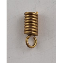 Spiralstücke 4,3 x 11 x 0,8mm mit Öse Messing roh 50 Stück SPIR431108MS