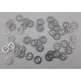 Anhänger Deko Emblem Stern Zacken Steg 50 Stück - EMBSTERN1