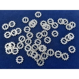 Anhänger Deko Emblem Stern Zacken Steg 50 Stück - EMBSTERN1