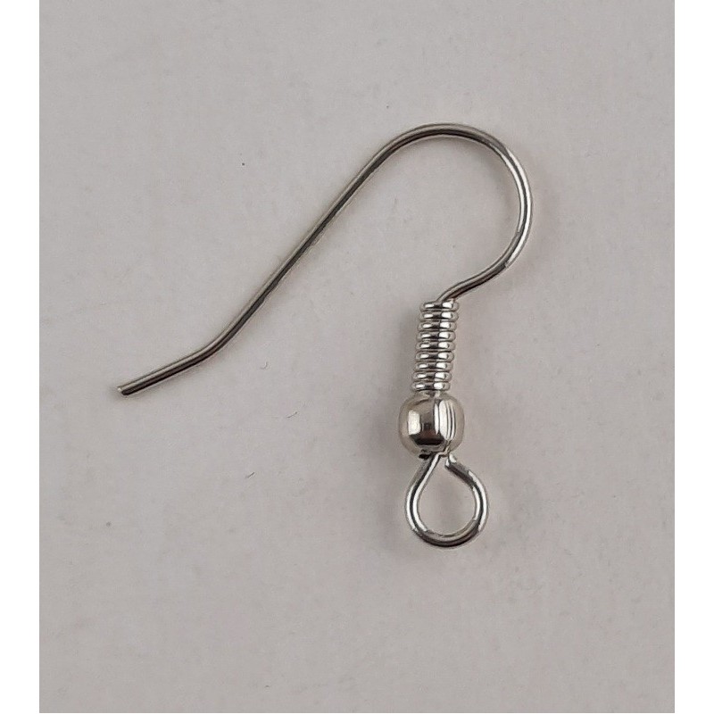 Fischhaken19 x 18 x 0,7mm Messing R30 Weißbronze silberfarbig - FH191807MSR30