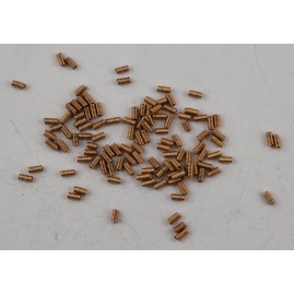 Spiralstücke 4 x 1,9 x 0,4mm Draht Spiralen Tombak federnd roh 100 Stk - SPIR41904TB