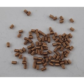 Spiralstücke 4 x 2,6 x 0,5mm Draht Spiralen Tombak roh 100 Stk - SPIR42605TB