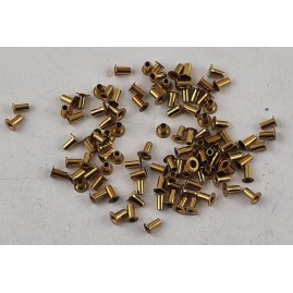 Hohlnieten 3 x 1,5mm Messing roh 100 Stück - HON315MS