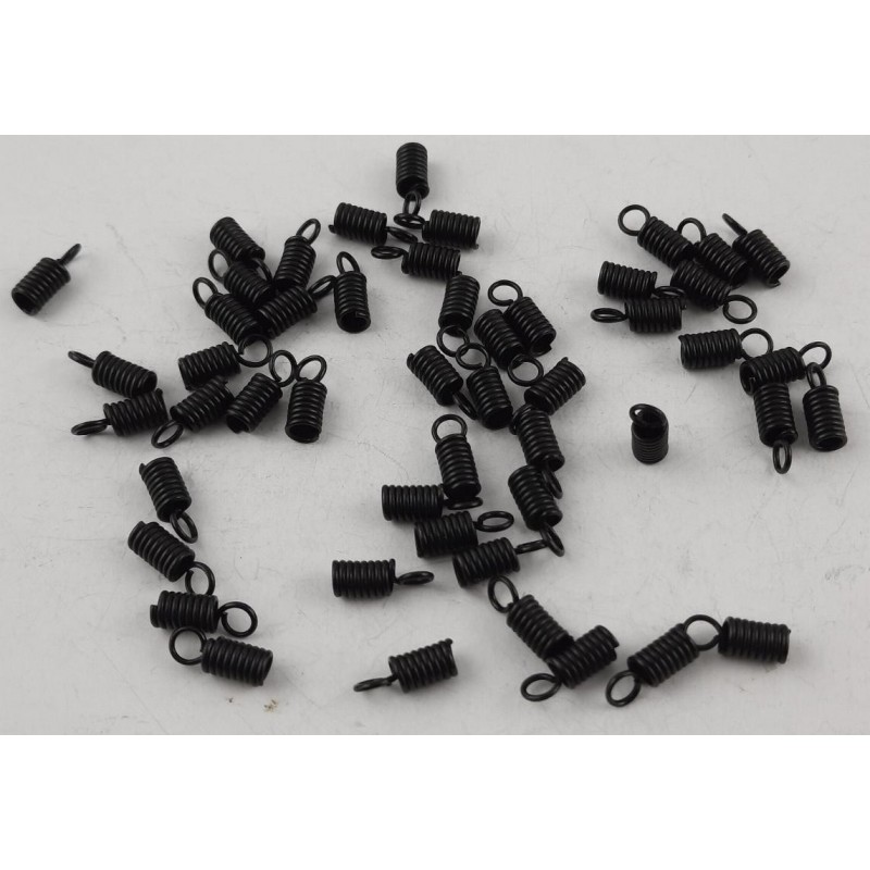 Spiralstücke 4 x 7 x 0,80mm Messing schwarz 50 Stück SPIR4708MSSW