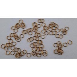 Ringel rund offen 8 x 1,0mm Messing roh 100 Stk. - RI810MS