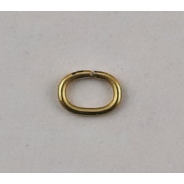 100 Stk Ringe oval Messing roh zu  6,8 x 5,1 x 0,9mm - RIOV685109MS
