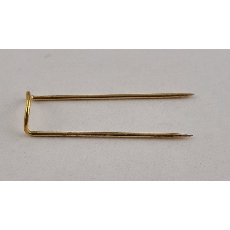 100Stk Steckklammern 24 x 7 x 4 x 0,7mm Messing gebeizt - STKL247407MSGB