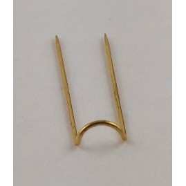 100Stk Steckklammern 24 x 7 x 4 x 0,7mm Messing gebeizt - STKL247407MSGB