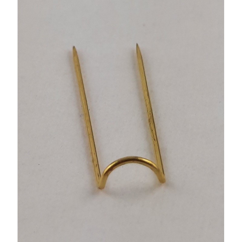 100Stk Steckklammern 24 x 7 x 4 x 0,7mm Messing gebeizt - STKL247407MSGB