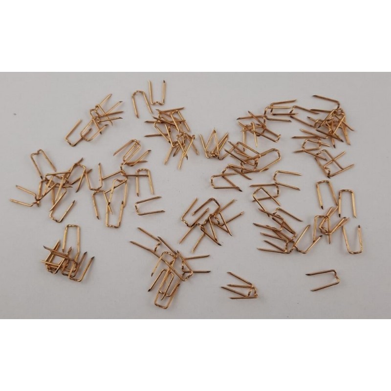 100Stk Steckklammern 15 x 8 x 4 x 1mm Tombak roh - STKL15841TB