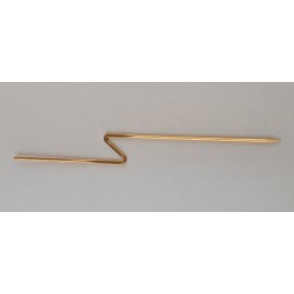 10 Stück Hutnadeln 120 x 13mm Spitze Gewinde Messing vergoldet - HN12013MSGO