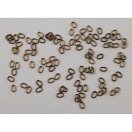 100 Stk Ringe oval Messing roh zu 7,7 x 5,3 x 1,2mm - RIOV775312MS