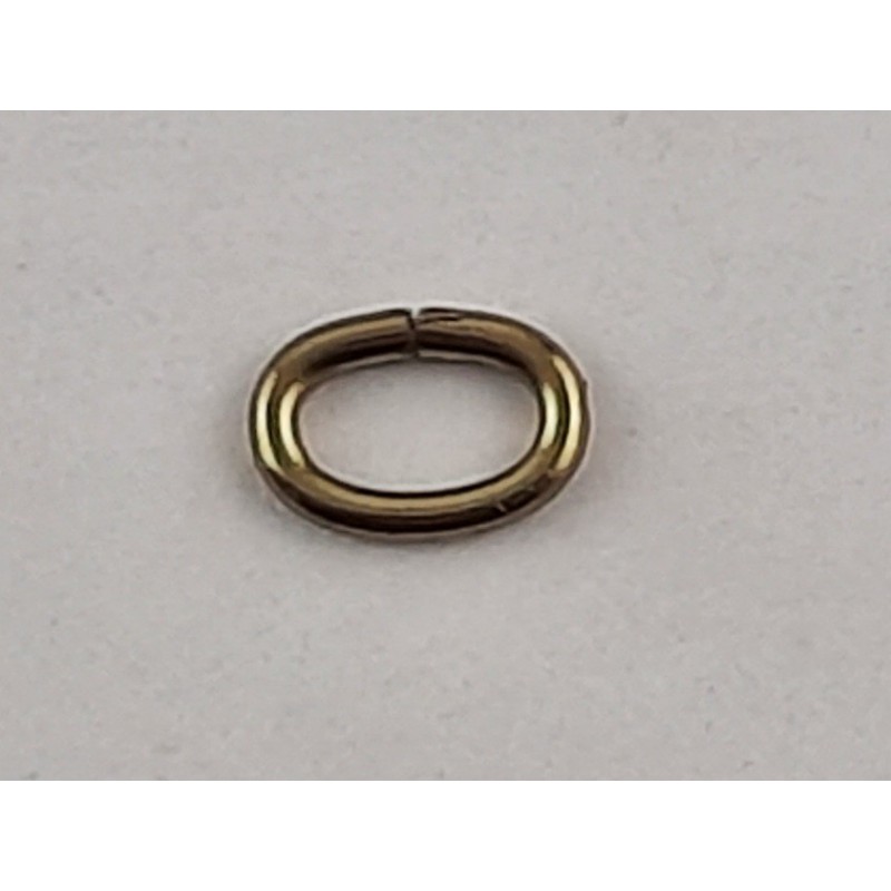 100 Stk Ringe oval Messing roh zu 7,7 x 5,3 x 1,2mm - RIOV775312MS