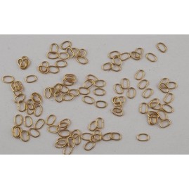 100 Stk Ringe oval Messing roh zu 8,3 x 5,6 x 0,9mm - RIOV835609MS