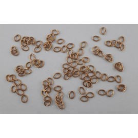 100 Stk Ringe oval offen 10,5 x 8,0 x 1,5mm Tombak roh - RIOV1058015TB