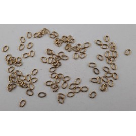 100 Stk Ringe oval Messing roh zu 7 x 4,8 x 1,0mm - RIOV74810MS