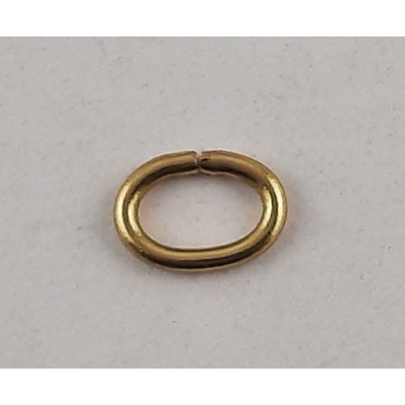 100 Stk Ringe oval Messing roh zu 7 x 4,8 x 1,0mm - RIOV74810MS