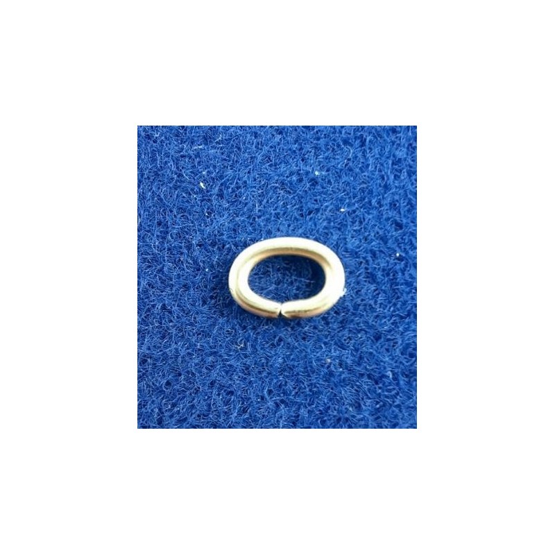 Ringe oval Messing fdht zu 7,3 x 5,3 x 1,2mm 100 Stück - RIOV735312MS