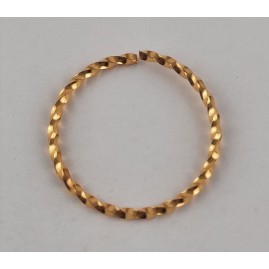 10 Stk. Musterringe Ringe offen 42 x3mm gedrehter 4knt-Draht Tombak roh - MURI423TB