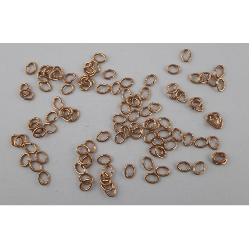 100 Stk Ringe oval offen 10,5 x 8,0 x 1,5mm Tombak roh - RIOV1058015TB