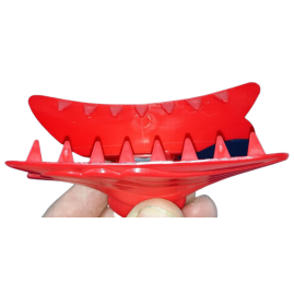 Haarklemme 80mm rot Feder Krokodil Klemme Haar Öffnung max 33mm 1 Stück - HK80RT