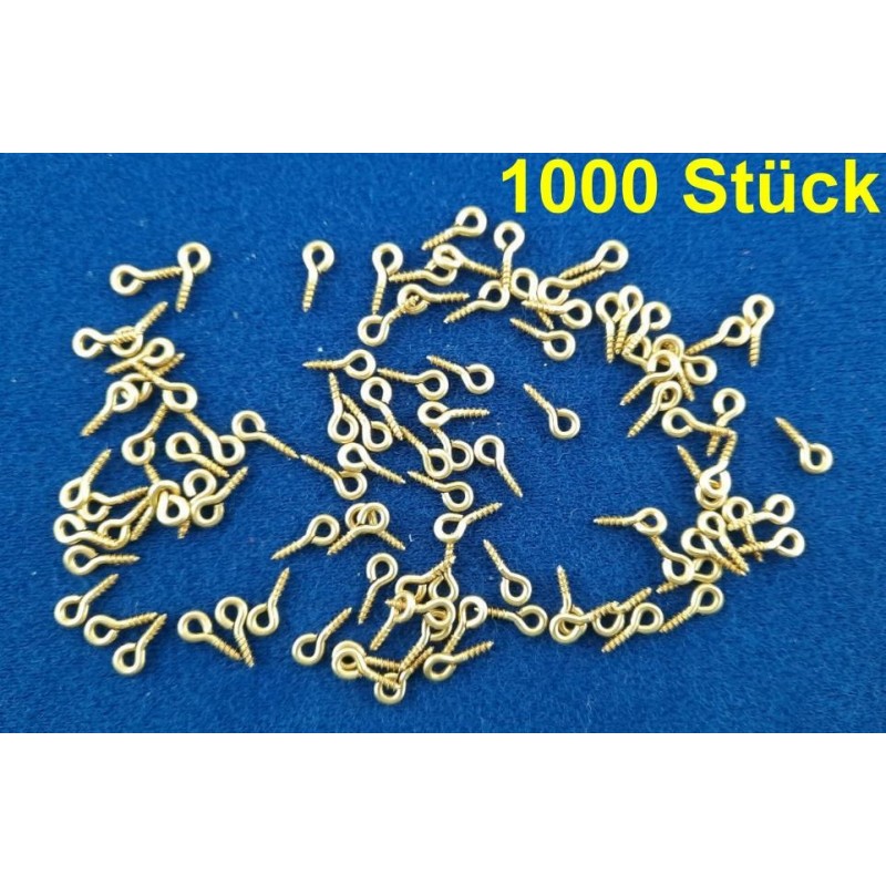 Stiftösen mit Holzgewinde 10 x 1,2mm Öse - 1000 Stück STOE1012MS1000