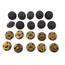 Knöpfe Ø17,7 x 11,7mm 1xÖse Tombak roh 20 Stück - KN177117TB