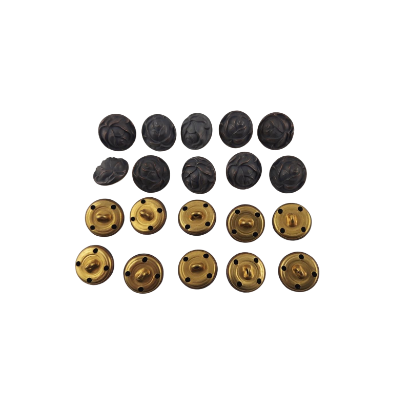 Knöpfe Ø17,7 x 11,7mm 1xÖse Tombak roh 20 Stück - KN177117TB