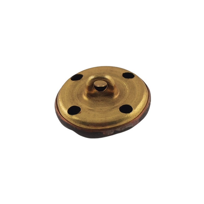 Knöpfe Ø17,7 x 11,7mm 1xÖse Tombak roh 20 Stück - KN177117TB