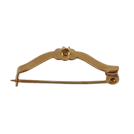 100 Stück Leistel gewellt 1xEinbrennzacke 27 x 10mm Nadel 0,8mm Messing roh - LEI271008MS