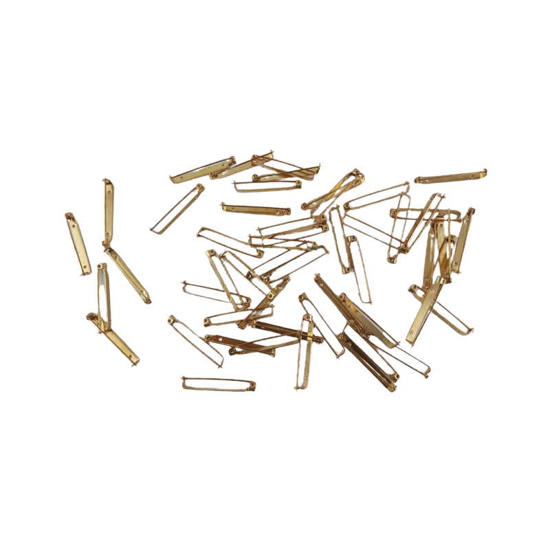 50 Stück Leistel 36 x 4mm 2x Loch Messing roh - LEI364MS