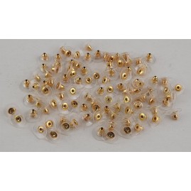 100 Stück Ohrsteckerstopper 10 x 6mm gold - OSS106GO