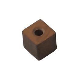 20 Stück Drehteile 4x4x4mm mit Gewinde M1,3 für Kettelstiftanhänger Messing roh - DR444M13MS