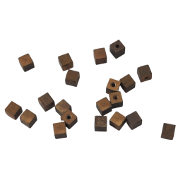 20 Stück Drehteile 4x4x4mm mit Gewinde M1,3 für Kettelstiftanhänger Messing roh - DR444M13MS