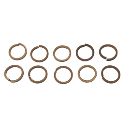 10 Stück Ringe rund offen versetzt 20,8mm 2x2mm Vierkant Tombak roh - RI20822TB