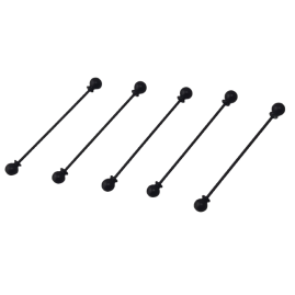 5 Stück Kragennadeln 60mm Draht 1,3mm Gewinde Spitze Messing schwarz - KRNA60SW