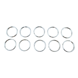 Schlüsselring Stahl vernickelt 26 x 22 x 3mm 10 Stück