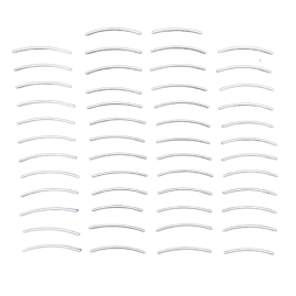 Röhrchen gebogen silberfarbig nickelfrei 41 x 1,0 x 1,75mm div Längen 50 Stück