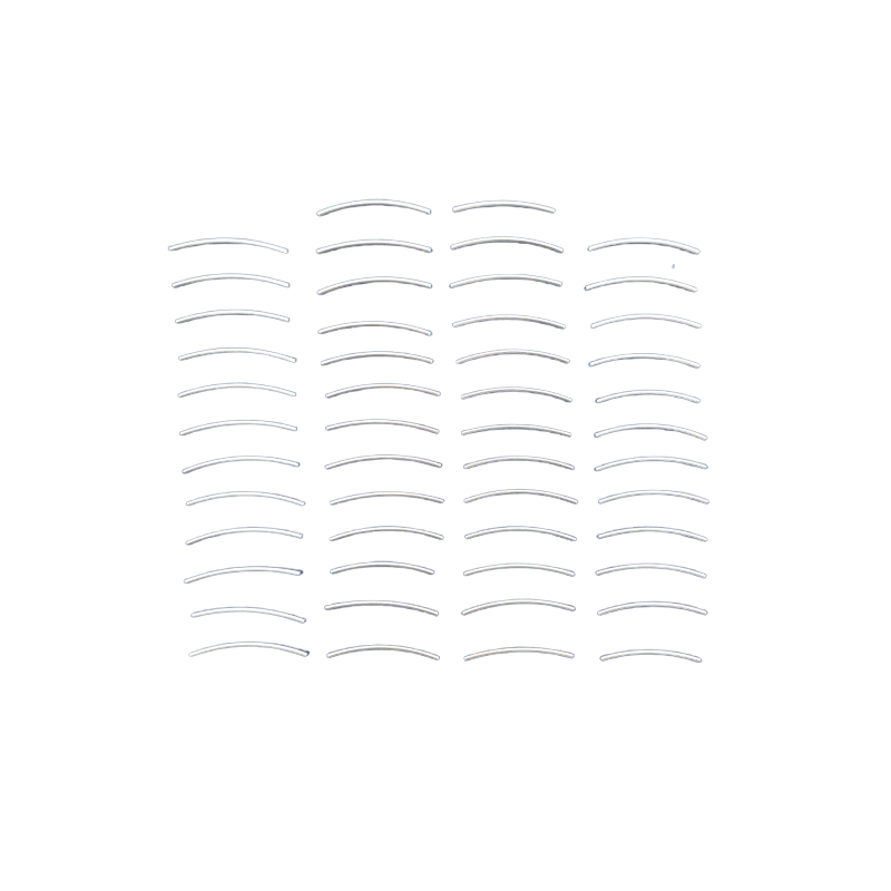 Röhrchen gebogen silberfarbig nickelfrei 41 x 1,0 x 1,75mm div Längen 50 Stück