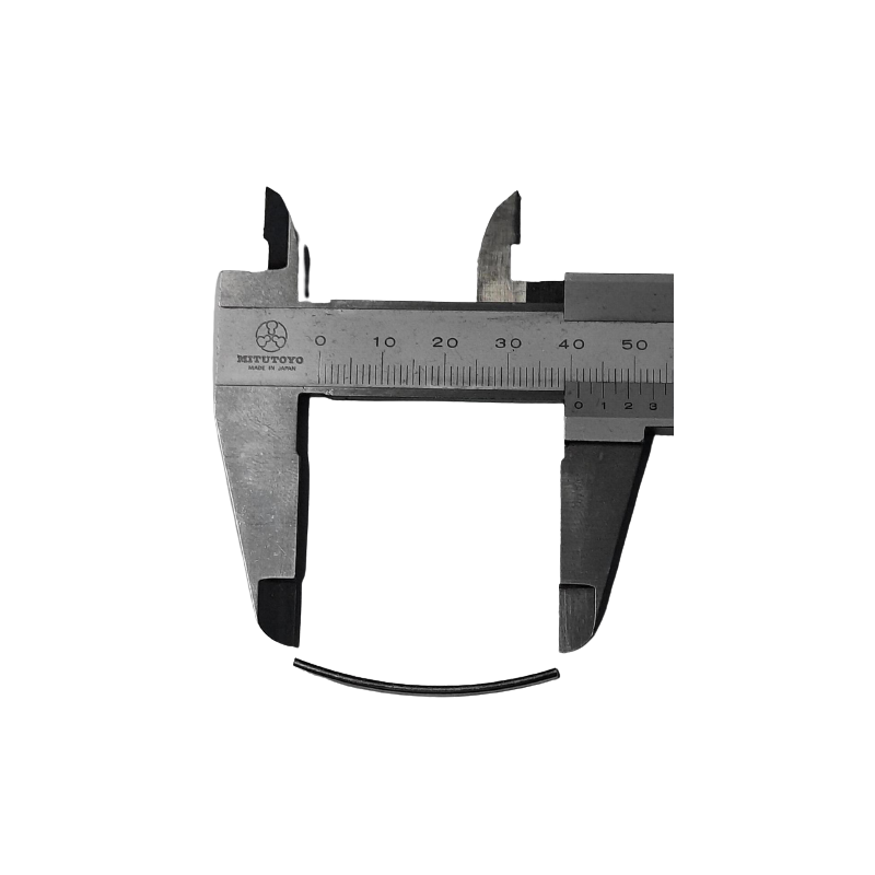 Röhrchen gebogen silberfarbig nickelfrei 41 x 1,0 x 1,75mm div Längen 50 Stück