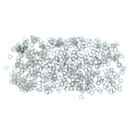 500 Stück Triangel Messing R-10 hellplatin 5,4 x 0,6mm