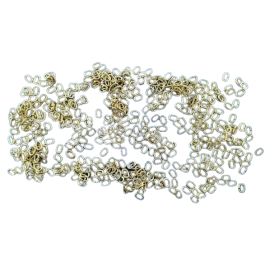 500 Stück Ringe oval Messing 3,8 x 2,6mm zu - RIOV3826MS