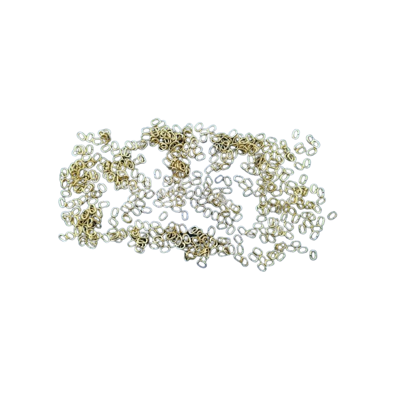 500 Stück Ringe oval Messing 3,8 x 2,6mm zu - RIOV3826MS