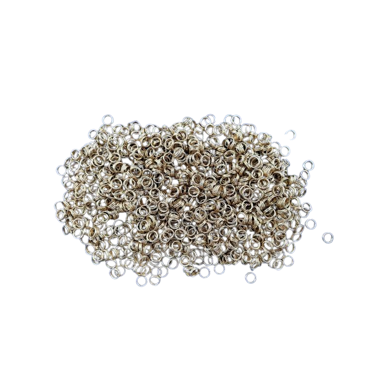 1000 Stück Spaltringe 6mm Messing roh Innen 4,7mm federnd Verbindung - SPAR6MS