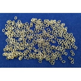 500 Stück Ringe oval Messing 5,0 x 3,5 x 0,7mm zu halbhart - RIOV503507MSHH