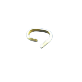 100 Stück Ringe oval offen 7 x 0,7 x 1,5mm halbrund Draht Tombak roh - RIOV70715TB
